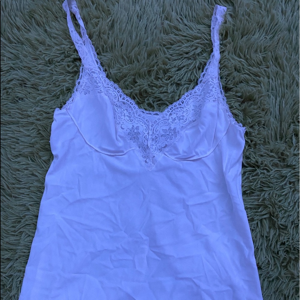 Y2K/INDIE lace white silk top